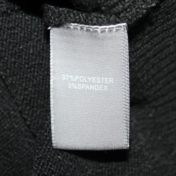 Marled black turtleneck with sheer sleeves (women’s XL) (NWT) - Picture 9 of 9